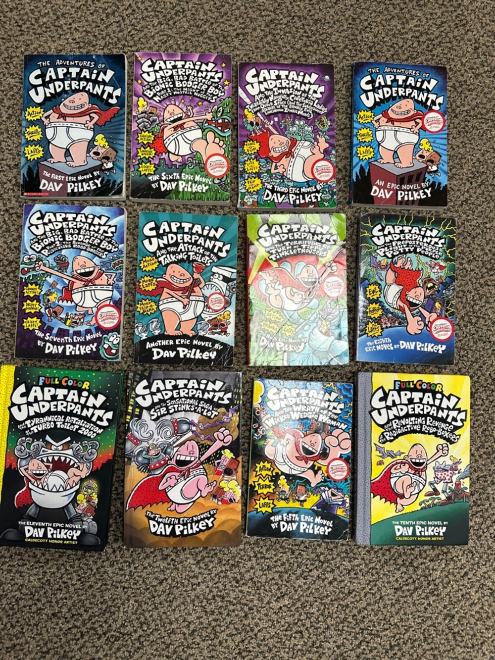 Captain Underpants Book Set - Colorful Covers